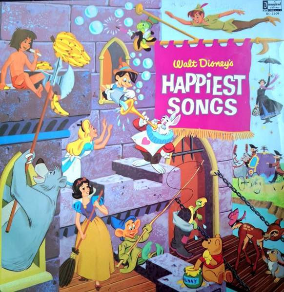 Myydään Walt Disney's Happiest songs lp Tyrnävä - valokuva 1