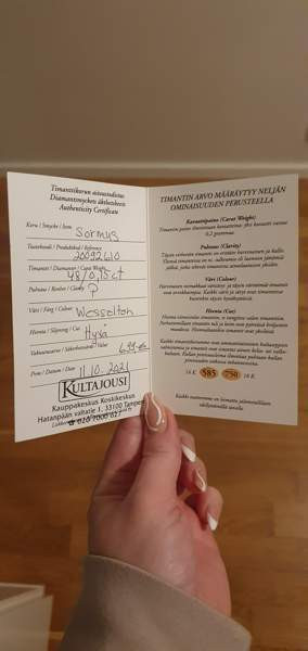 Valkokulta sormus Tampere - photo 3