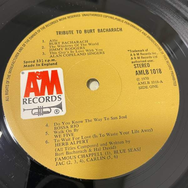 Various | LP | Tribute To Burt Bacharach Вантаа - изображение 3