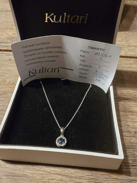 Kaulakoru sinisafiiri. Valkokulta. Kultari Ювяскюля - изображение 1