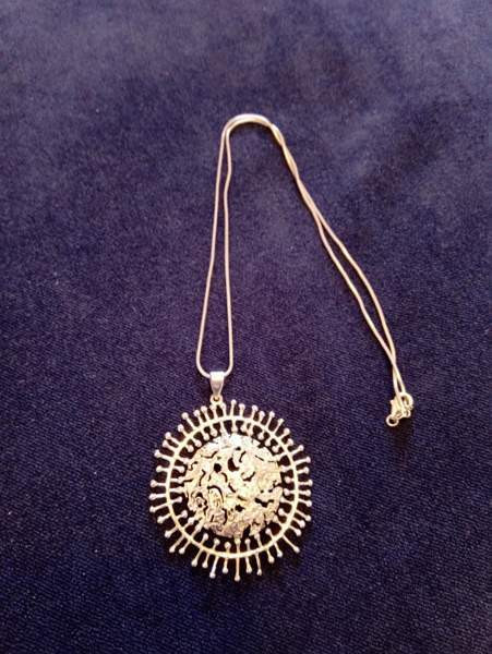 Hopeinen Tapio Wirkkala Täysikuu kaulakoru Espoo - photo 1