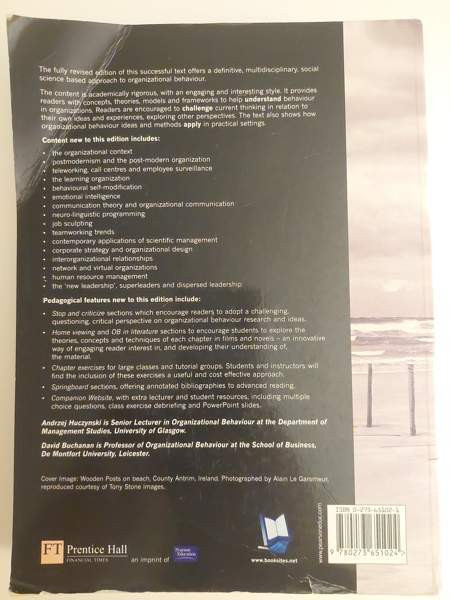 Organizational Behaviour – Huczynski & Buchanan Espoo - photo 3