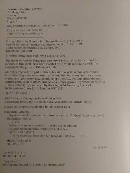 Organizational Behaviour – Huczynski & Buchanan Espoo - photo 5