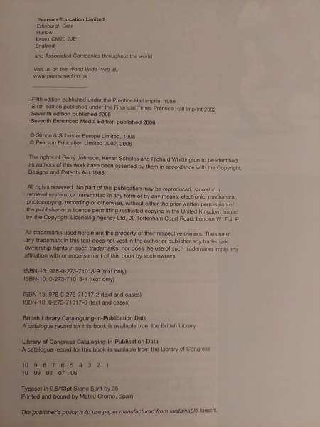 Exploring Corporate Strategy – Johnson, Scholes & Whittington Espoo - valokuva 4