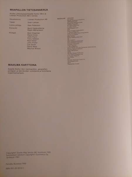 Gummeruksen Uusi Maailman Atlas (1988) Espoo – foto 4