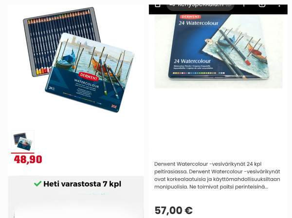 Akvarelli värikynät ja lehtiö vihkonen Helsinki - изображение 2