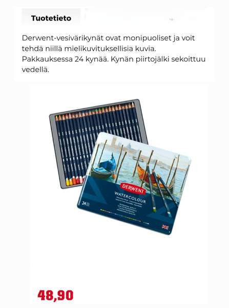 Akvarelli värikynät ja lehtiö vihkonen Helsinki - изображение 3