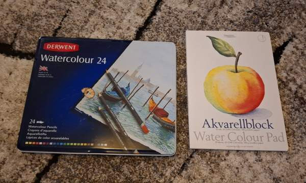 Akvarelli värikynät ja lehtiö vihkonen Helsinki - изображение 1