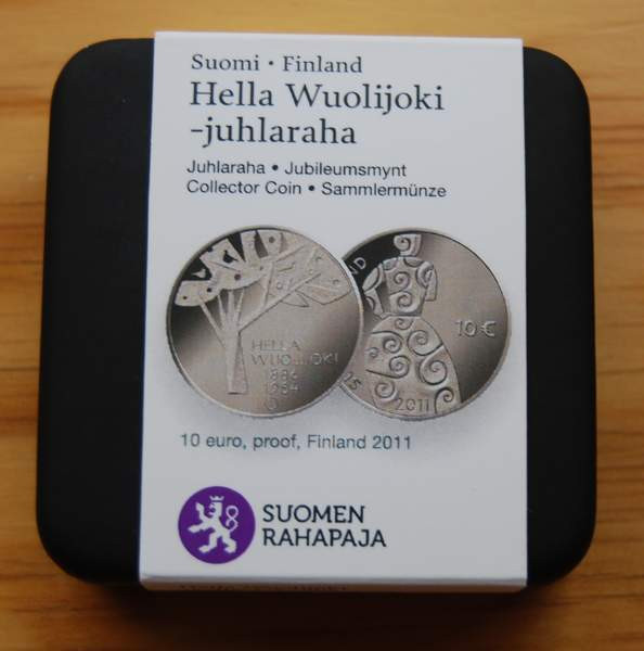 Suomi 2011 10 € Hella Wuolijoki HOPEA PROOF Helsinki – foto 1