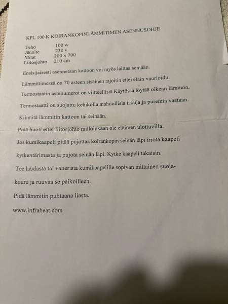 Koirankopinlämmitin Pielavesi - photo 3