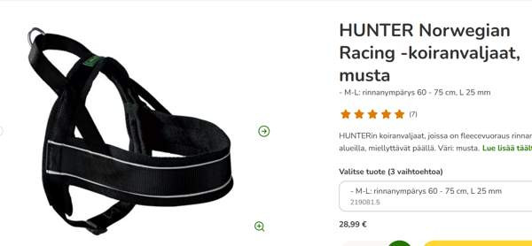 Hunter koiranvaljaat, koko M. UUDET Helsinki - изображение 1