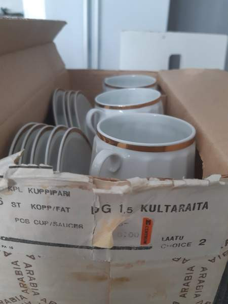 Arabia kultaraita kahvikupit 9kpl DG(Lady).Käyttämättömät. Riihimaeki - photo 2