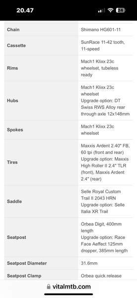 Orbea Occam AM H50 Loimaa - изображение 5