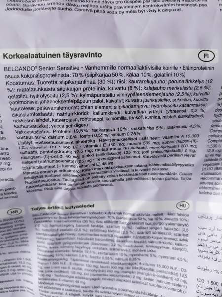 Belcando senior sensitive koiranruokaa Outokumpu - изображение 3