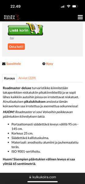 Roadmaster koiraverkko Rovaniemi - valokuva 3