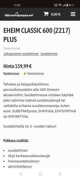Eheim 600 Ulkosuodatin 1000l/h Ювяскюля - изображение 2
