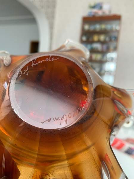 Kumela Riihimäki taidelasi kulho Salo - photo 7