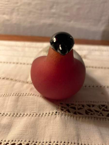 Punatulkku, sign O.Toikka Nuutajärvi Helsinki - valokuva 3