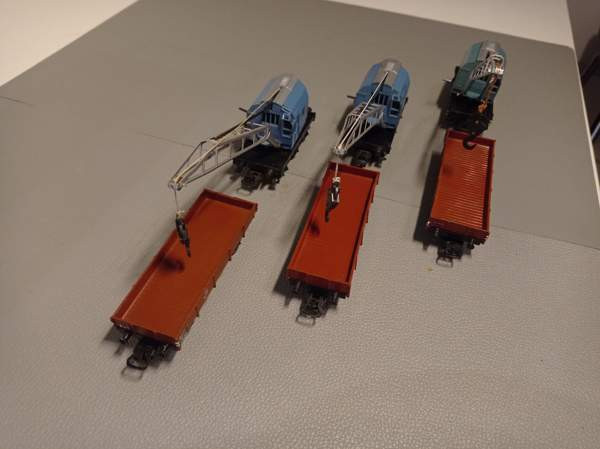 6x Märklin-vaunu (3 x nosturivaunukokonaisuus) (H0) Tampere – foto 4