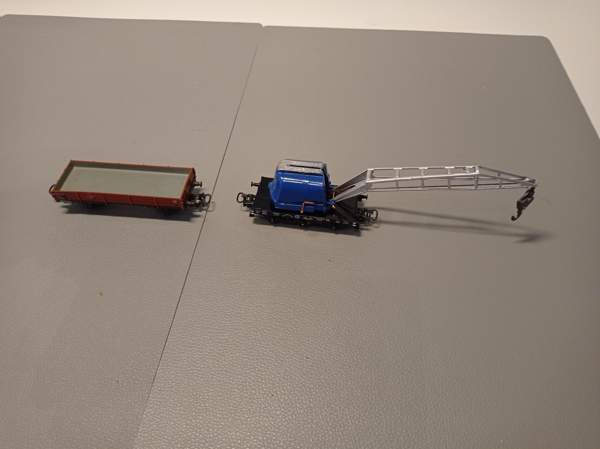 2x Märklin-vaunua - 1x nosturivaunukokonaisuus (H0) Tampere - valokuva 3