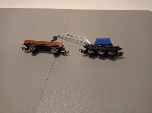 2x Märklin-vaunua - 1x nosturivaunukokonaisuus (H0) Tampere – foto 2