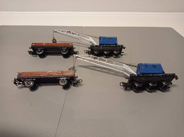 4x Märklin-vaunua - 2x nosturivaunukokonaisuus (H0) Тампере - изображение 5