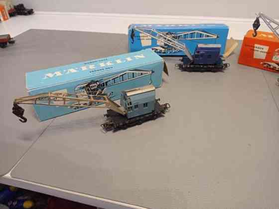 3x Märklin-nosturivaunua alkup. bokseissa (H0) Tampere