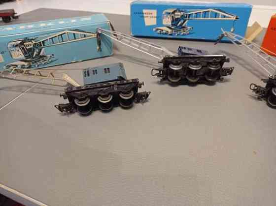 3x Märklin-nosturivaunua alkup. bokseissa (H0) Tampere