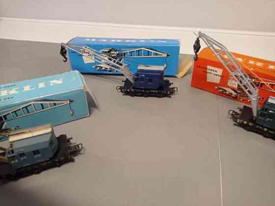 3x Märklin-nosturivaunua alkup. bokseissa (H0) Tampere