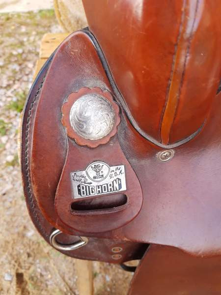 Vanha lännensatula Big Horn ruskeaa nahkaa Kurikka - photo 2