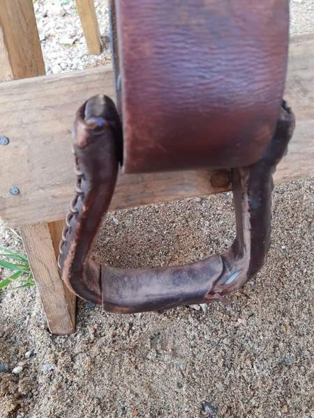 Vanha lännensatula Big Horn ruskeaa nahkaa Kurikka - photo 6