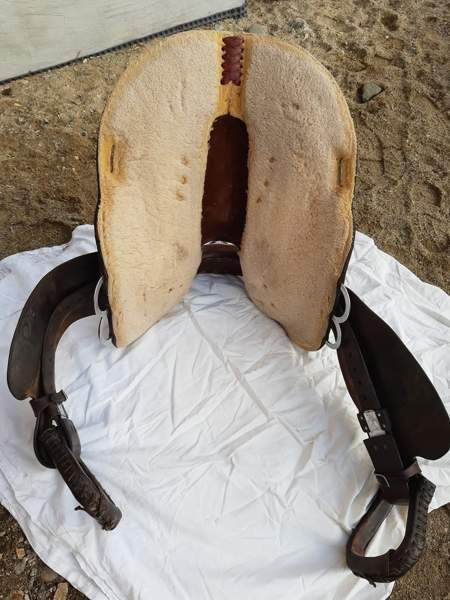 Vanha lännensatula Big Horn ruskeaa nahkaa Kurikka - photo 5