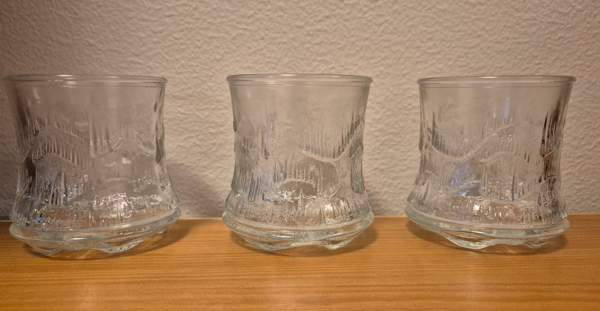 Riihimäen Lasi,  Revontuli-lasit,  3 kpl Helsinki - valokuva 1