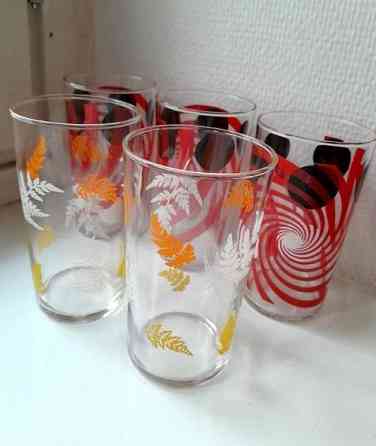 Vintage 70s englantilaiset lasit 5 kpl Тампере