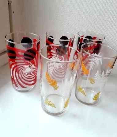 Vintage 70s englantilaiset lasit 5 kpl Тампере