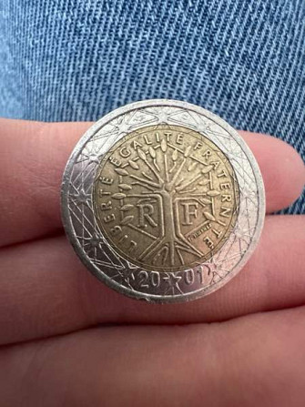 Ranskalainen 2€ kolikko Tampere - valokuva 1