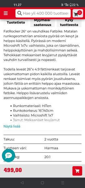 Fatbike Cycklette takuuta jäljellä. Laukaa - valokuva 3