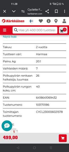 Fatbike Cycklette takuuta jäljellä. Laukaa - valokuva 4
