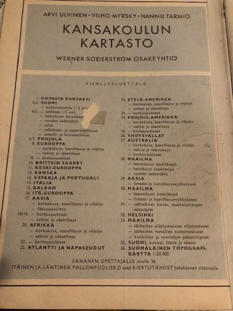 Vanha kansakoulun maailman kartasto-kirja Lappeenranta - photo 2