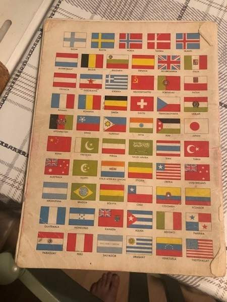 Vanha kansakoulun maailman kartasto-kirja Lappeenranta – foto 3