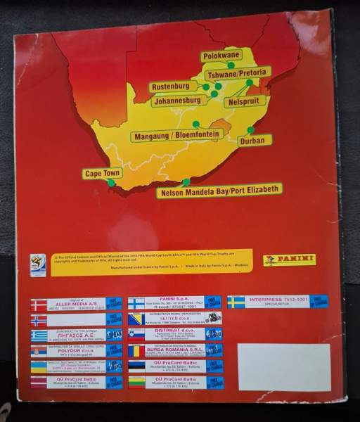 Panini, tyhjä jalkapallotarrojen keräilyalbumi South Africa 2010 Kangasala - photo 2