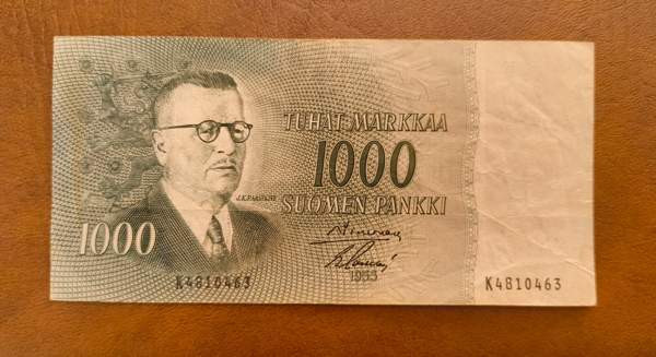 1000 markkaa v. 1955, vl I Järvenpää - valokuva 1