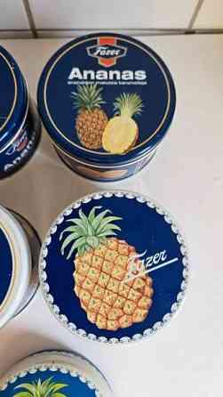 Fazer keräily peltipurkki ananas sisustus vintage Helsinki