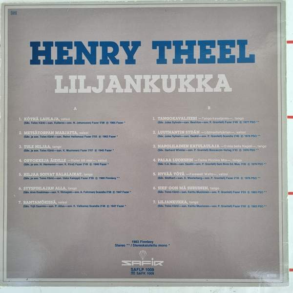 LP  Henry Theel - Liljankukka. Turku – foto 2