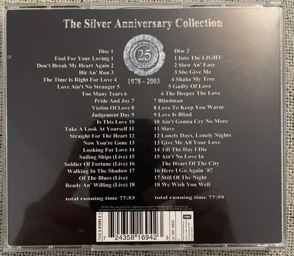 WHITESNAKE : 2 CD The Silver Anniversary Collection Helsinki - photo 2