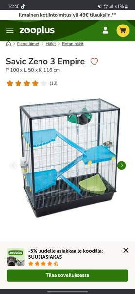 Varattu! Savic Zeno 3 Empire häkki Helsinki - photo 2