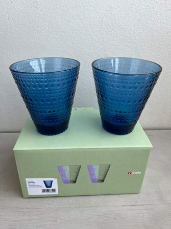 Uudet Iittala Kastehelmi lasit 2 kpl ultramariininsiniset Vantaa – foto 1