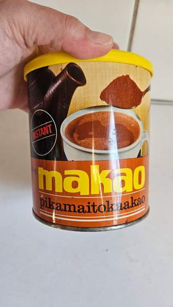 Vintage peltipurkki kaakao pelti sisustus keräily Helsinki - valokuva 3