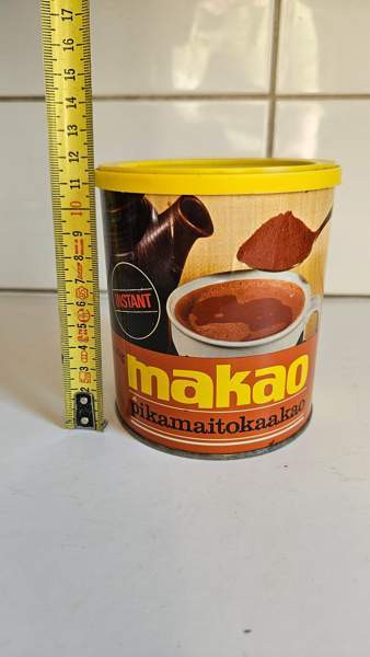 Vintage peltipurkki kaakao pelti sisustus keräily Helsinki - valokuva 2