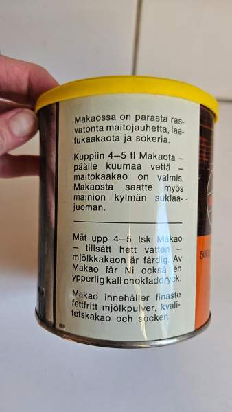 Vintage peltipurkki kaakao pelti sisustus keräily Helsinki - valokuva 5